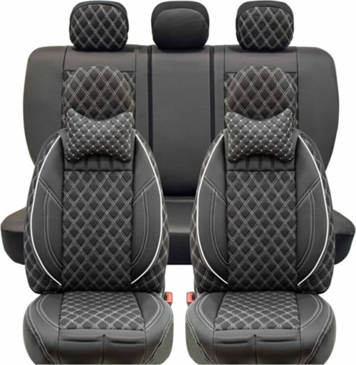 Hyundai I10 Lüks Yarı Deri Oto Koltuk Kılıfı Ön/Arka Set
