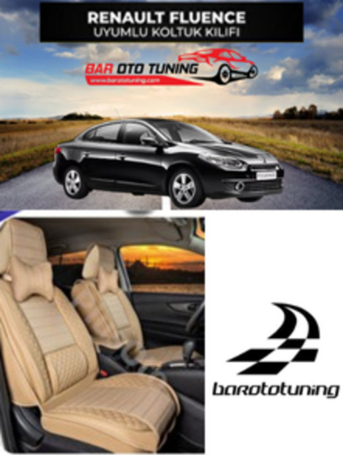 Renault Fluence Uyumlu Plus Lux Serisi Bej Oto Koltuk Kılıfı 5Li Takım Set P-73