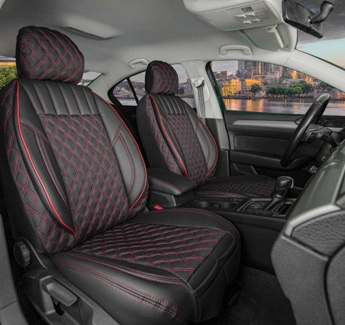 Volkswagen Polo Yeni Lüks Yarı Deri Oto Koltuk Kılıfı Ön/Arka Set