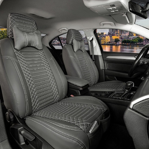 Volvo V50 Lüks Deri Oto Koltuk Kılıfı Ön/Arka Set Exclusive Füme
