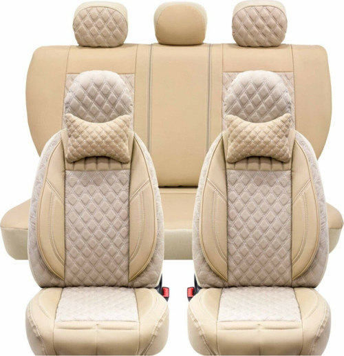 Hyundai Tuscon Yeni Lüks Yarı Deri Oto Koltuk Kılıfı Ön/Arka Set