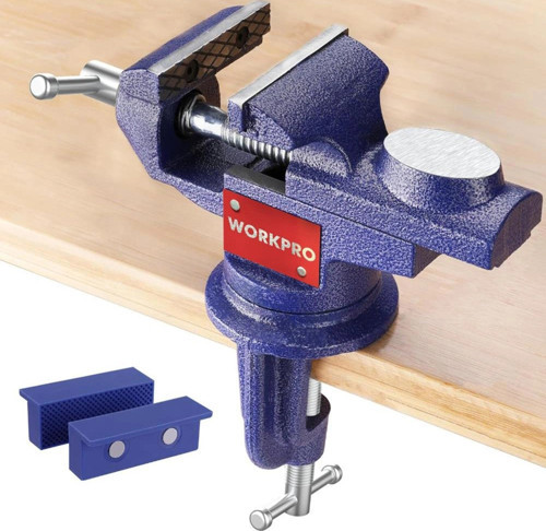 WP233010 65mm 360° Döner Tabanlı Örslü Profesyonel Mini Tezgâh Mengene