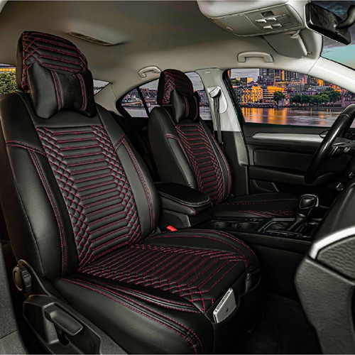 Volkswagen Passat B6 Uyumlu Lüks Deri Oto Koltuk Kılıfı Ön/Arka Set