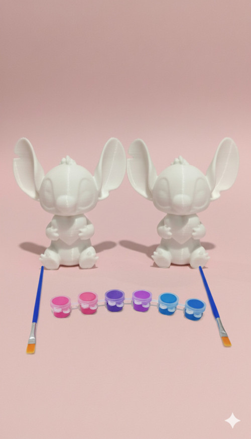 İn Lak'Ech Stitch 2'Li Figür Boyama Seti - 3D Baskı Hobi Kiti - Akrilik Boya Ve 2 Fırça