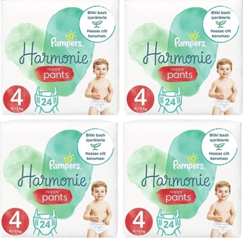 Pampers Harmonie Külot Bez 4 Beden 24 Lü X 4 Adet