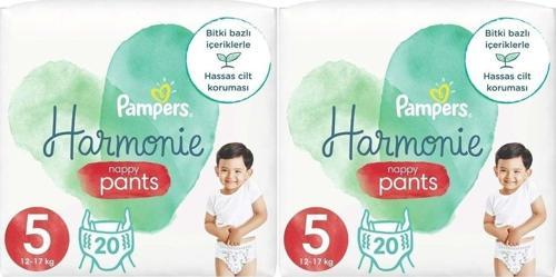 Pampers Harmonie Pants Külot Bebek Bezi Beden:5 (12-17kg) Junior 40 Adet Süper Ekonomik Pk