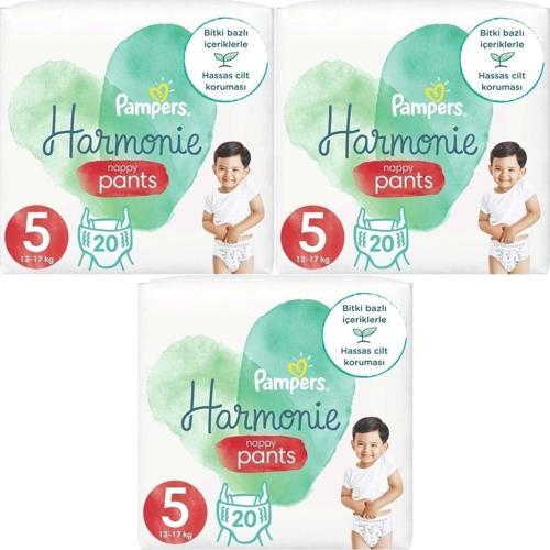 Pampers Harmonie Pants Külot Bebek Bezi Beden:5 (12-17kg) Junior 60 Adet Ekonomik Fırsat Pk