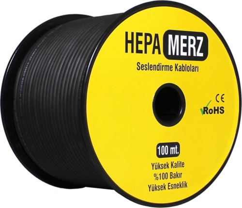 EK-103 Mono Mikrofon Kablosu 1x0.22 mm 100 Mt. %100 Bakır (İNCE SLİM KABLO)