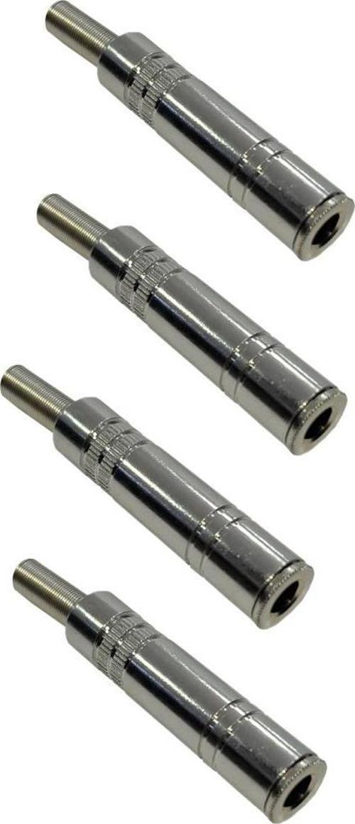 SFC-FD63-4X Metal 6.35mm Dişi Jack 6.35mm Dişi Uzatma Jak (4 ADET)