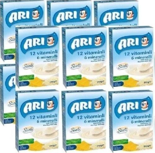 Ari Mama Arı mama 12 Vitaminli 6 Mineralli Sütlü Pirinçli 200gr *12\'li Paket