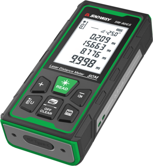 SW-80GS Yeşil Lazerli 80 Metre Lazermetre Şarjlı ve IP68 Korumalı