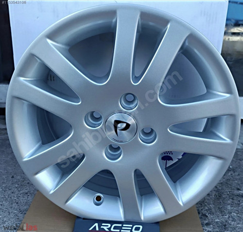 4X100 15 İnç Honda Janti Metalik Gri Kalip Vtech-Es Janti Bir Takim 4 Adet