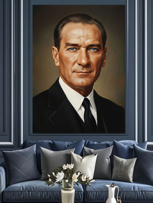 Mustafa Kemal Atatürk Dekoratif Kanvas - Mdf Ahşap Tablo