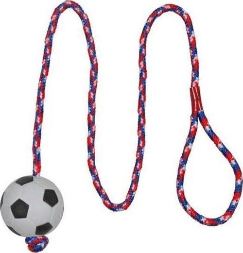 Köpek İpli Kauçuk Top Oyuncağı 6cm , 1M