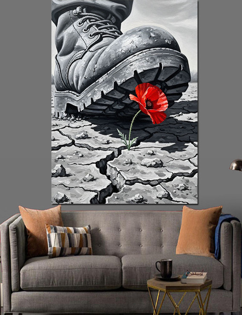 Gül Detayı Siyah Beyaz Dekoratif Kanvas - Mdf Ahşap Tablo