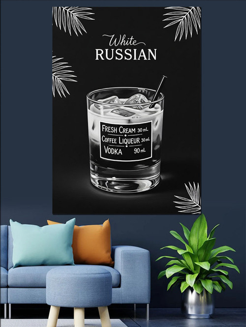Rus Votkası Retro Afiş Dekoratif Kanvas - Mdf Ahşap Tablo