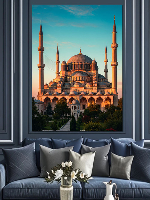 Sultanahmet Camii İstanbul Manzarası Dekoratif Kanvas - Mdf Ahşap Tablo