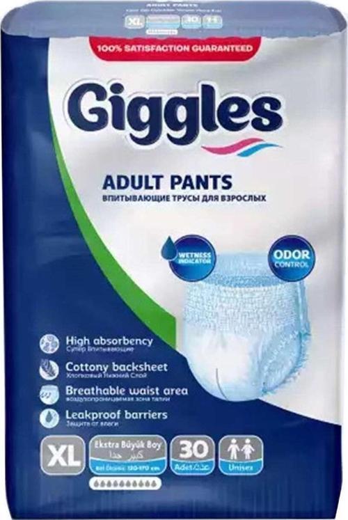 Yetişkin Emici Külot Ekstra Xlarge 30'lu 1 Paket 30 Adet Gıggek-xl-30
