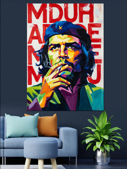 Che Guevara Pop Art Dekoratif Kanvas - Mdf Ahşap Tablo