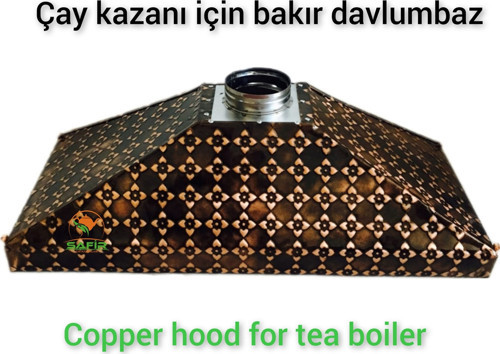 Çay Semaveri Davlumbazı 4 Lü Çay Kazanına Göre 110 Cm Bakır Davlumbaz Yıldız Model Bakır Davlumbaz
