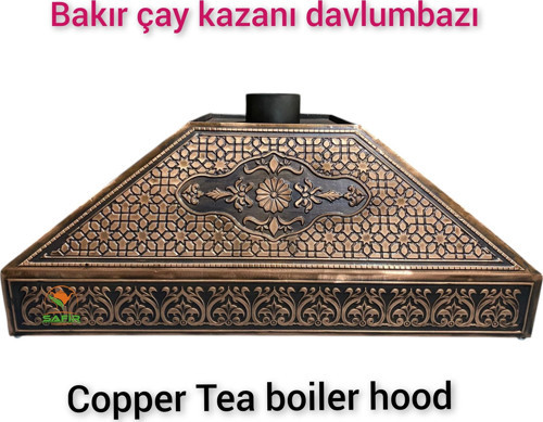 Çay Kazanı Davlumbazı Bakır Davlumbaz 90 Cm Klasik Model Bakır Davlumbaz Safir