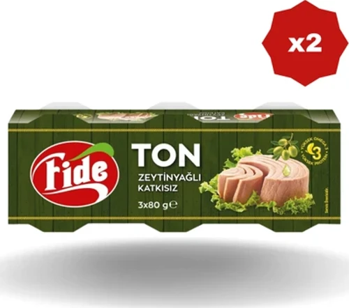 Ton Balığı 3’lü Zeytinyağlı 80 Gr - (2 Adet)