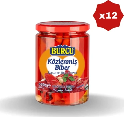 Közlenmiş Biber 560 Gr - (12 Adet)