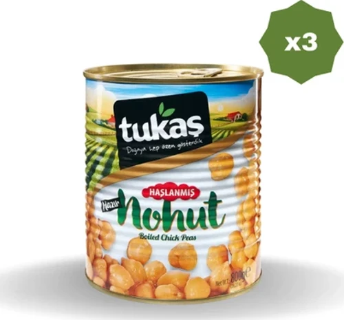 Haşlanmış Nohut 800gr - (3 Adet)