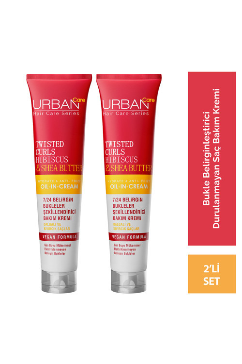 Hibiscus & Shea Butter Kıvırcık Ve Dalgalı Saçlara Özel Durulanmayan Krem 2x175 ml - Vegan