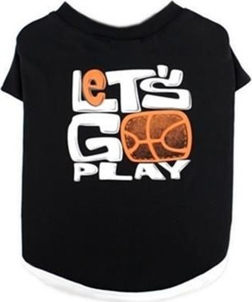 Let's Go Play Siyah Kedi & Köpek T-Shirt