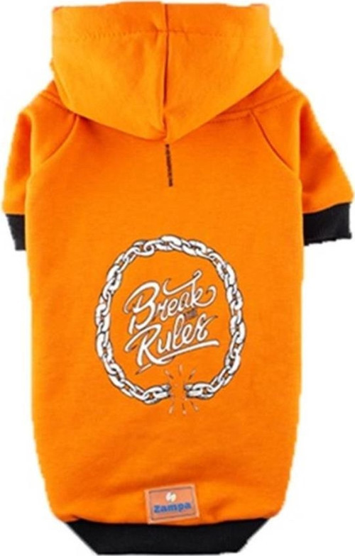 Turuncu Kapüşonlu Kedi ve Köpek Sweatshirt