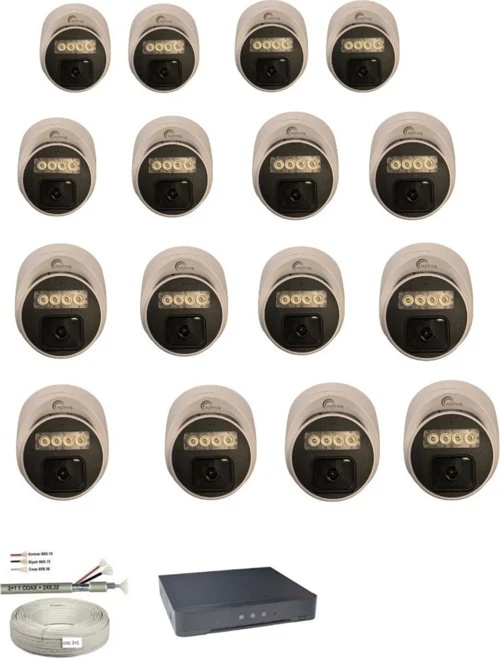 16LI 2 MP WARMLED SESLİ AHD KAMERA SETİ