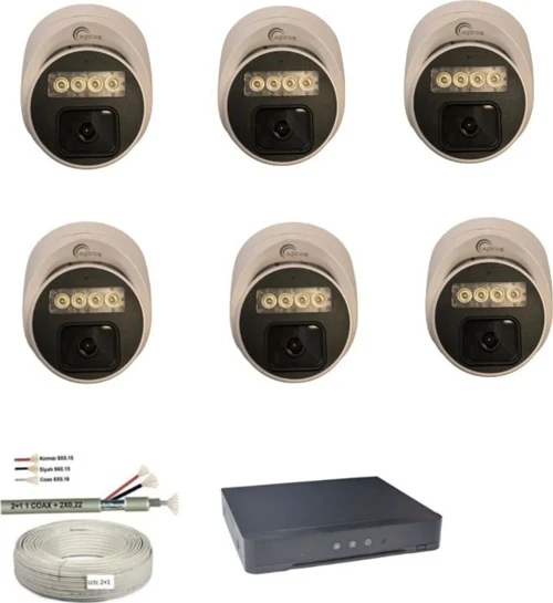 6lı 2 MPAHD WARMLED SESLİ KAMERA SETİ