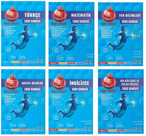 Nartest Yayınevi 5.Sınıf Mod Serisi Soru Bankası Seti(6 Kitap)