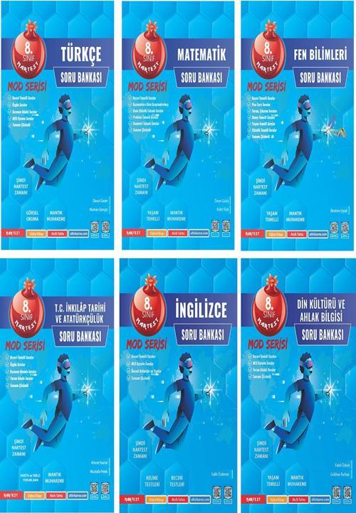 Nartest Yayınevi 8.Sınıf Mod Serisi Soru Bankası Seti (6 Kitap)
