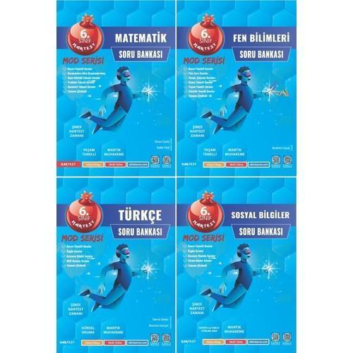 Nartest Yayınevi Nartest 6.sınıf Mod Serisi 4'lü Soru Bankası Seti - Nartest 6 Mod - Yeni