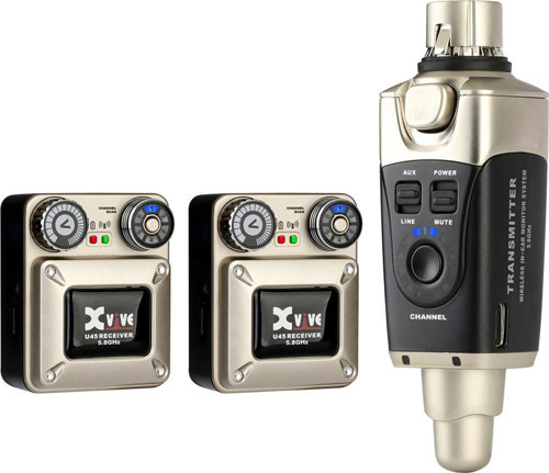 U45R2BK Çift Alıcılı 5.8GHz Kablosuz In Ear Monitör Sistemi
