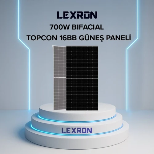 700W Monokristal Bifacial Half-Cut Topcon Güneş Paneli