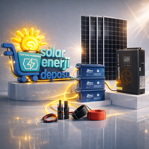 Solar Enerji Deposu 2KW Karavan Solar Enerji Paketi | 210W Panel + 200Ah Jel Akü