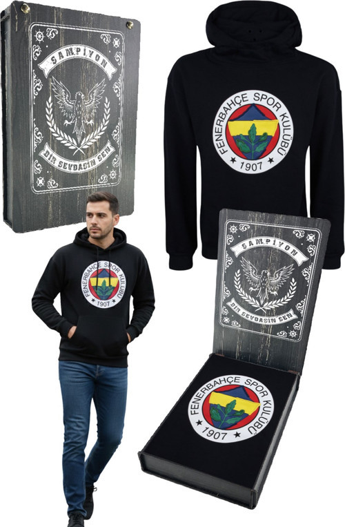 Lisanslı Fb Logolu Lacivert Kapüşonlu Sweat Lazer Kutu Hedi