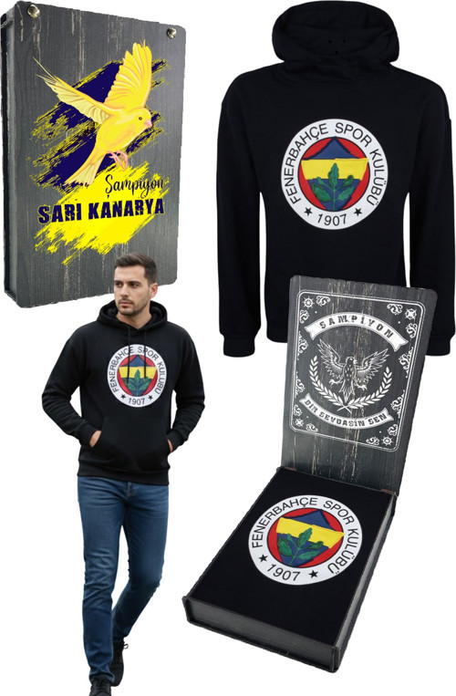Lisanslı Fb Logolu Lacivert Kapüşonlu Sweat Uv Kutu Hediyeli