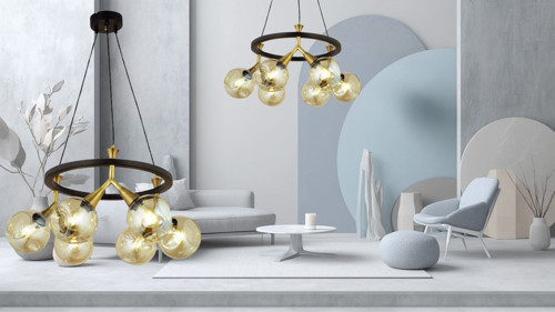 Bambi Modern Sarkıt Camlı Avize 6'lı