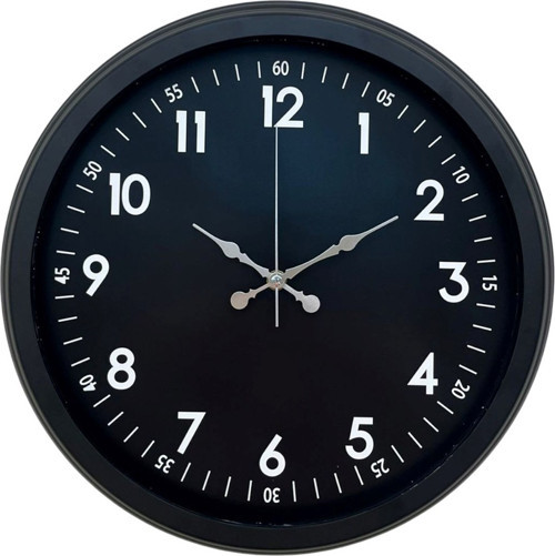 Büro Ev Ofis Hediyesi için 40CM Siyah Metal Dark Stil Duvar Saati