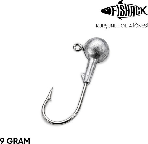Jighead - Zoka - Kurşunlu Olta İğnesi - Gümüş - 9 gr