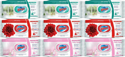 Clean Yüzey Temizlik Havlusu (Karma 9 Lu Set) (Ferah Evim - Lovely - Mutlu Yuvam) 864 Yaprak