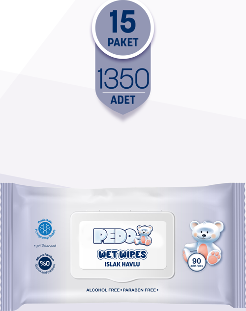 Klasik Islak Mendil 90'lı 15 Paket