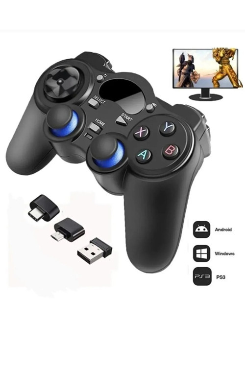 2.4G Wireless Gamepad Kablosuz Oyun Kolu Otg Pc Ps3 Tv Box Android Tv Tablet Uyumlu