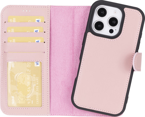 iPhone 16 Pro Uyumlu Mıknatıslı Çıkarılabilir Deri Cüzdan Kılıf – MagSafe Destekli, Kartlıklı, Standlı Premium Telefon Kılıfı