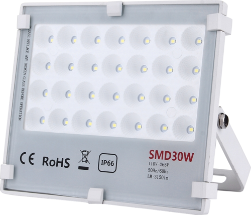 30W Smd LED Projektör IP66 Su Geçirmez Dış Mekan Aydınlatma 3150 Lümen