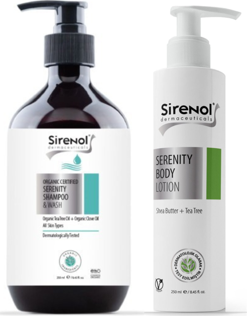 Serenity Vücut Bakım Seti - Organik Saç ve Vücut Şampuanı + Nemlendirici Vücut Losyonu